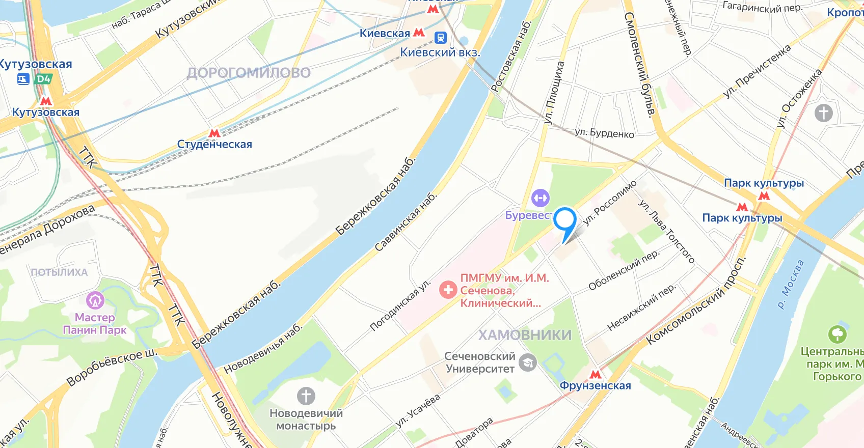 Москва, ул. Россолимо, д. 17, стр. 1, бизнес-центр АРТОС, подъезд № 8, 2-й эт.