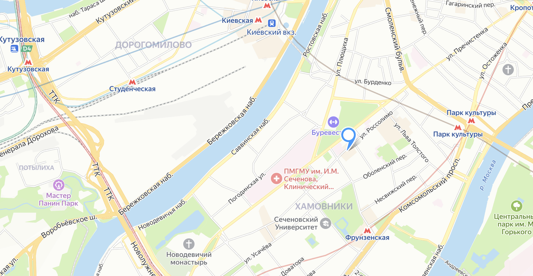 Москва, ул. Россолимо, д. 17, стр. 1, бизнес-центр АРТОС, подъезд № 8, 2-й эт.